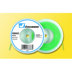 Cable Verde para instalación maquetas 0,14mm, 25 metros. Viessmann. Ref: 68663.