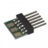 Interface de 6 pines NEM651 para soldar decos de cables, Lenz LY015.