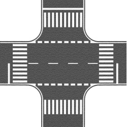 Cruce de carretera, color asfalto, 22 x 22 cm, Noch, Ref: 60712.
