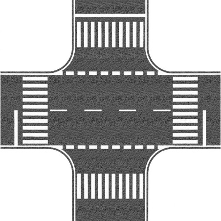 Cruce de carretera, color asfalto, 22 x 22 cm, Noch, Ref: 60712.