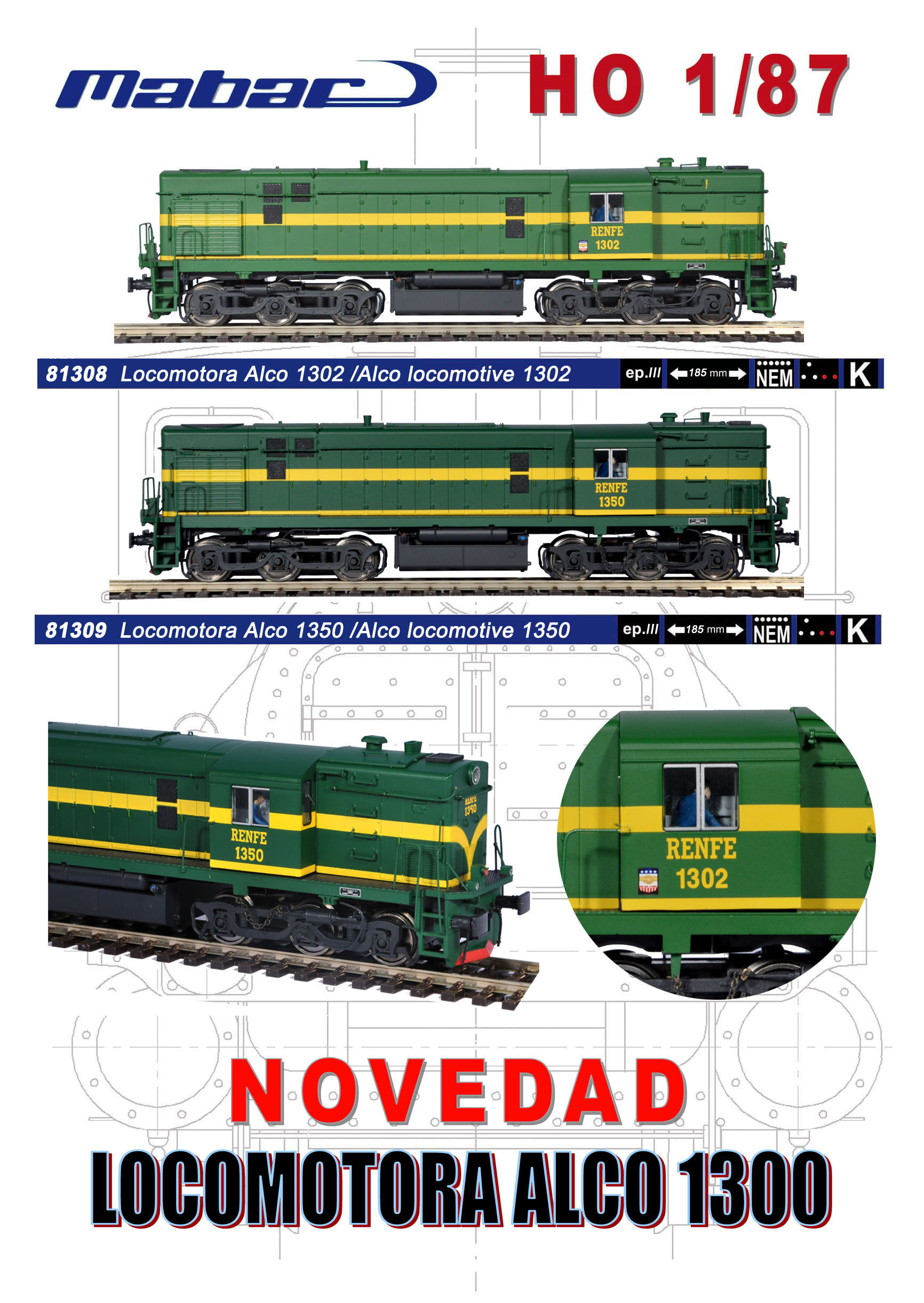 Novedad – Mabar – Nueva locomotora Diésel Alco , escala H0