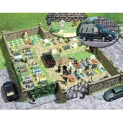 Busch – Kit de montaje para crear un cementerio, Ref: 6049, Escala H0
