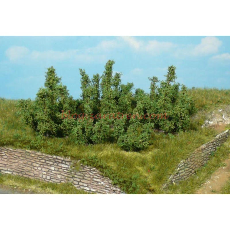 Heki – Surtido de 10 arbustos creativos: color verde medio Ref: 1725,  4 cm Ref: 1735 y 5 cm Ref: 1724