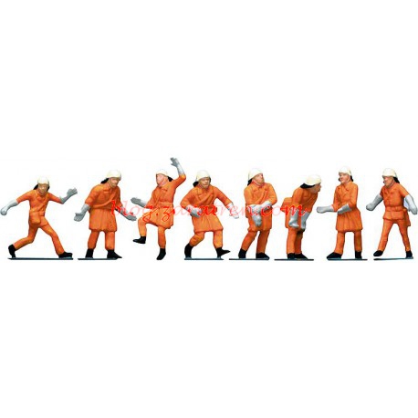 Faller – Trabajadores FFCC, Siete figuras, excelente calidad, Ref: 151001 – Bomberos con uniforme naranja, Ocho figuras, excelente calidad, Ref: 151036 – Escala H0