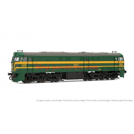 Electrotren – Locomotora Diésel Renfe 321. Color Verde-Amarillo, 2109, Época III, AC Digital con patín. Ref: E3117., Escala H0.