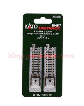 Kato – Toperas de final de vía. 2 unidades. 62 mm. Tipo UNITRACK. Escala N. Ref: 20-047