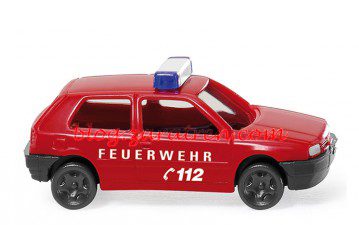 Wiking – Wolkswagen Golf, color Rojo, servicio de emergencias, Ref: 093405 – Escala N