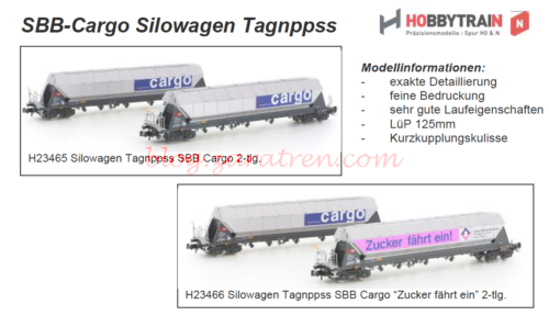 SBB cargo silowagen tagnp - Hobbytrain - Novedades 2017 - Zaratren.com