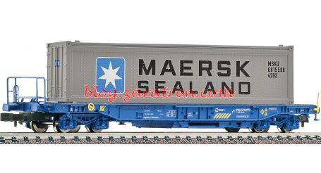 Fleischmann – Portacontenedor Renfe, con contenedor Maersk-Sealand, de Bogies, Escala N, Época V, Ref: 845364