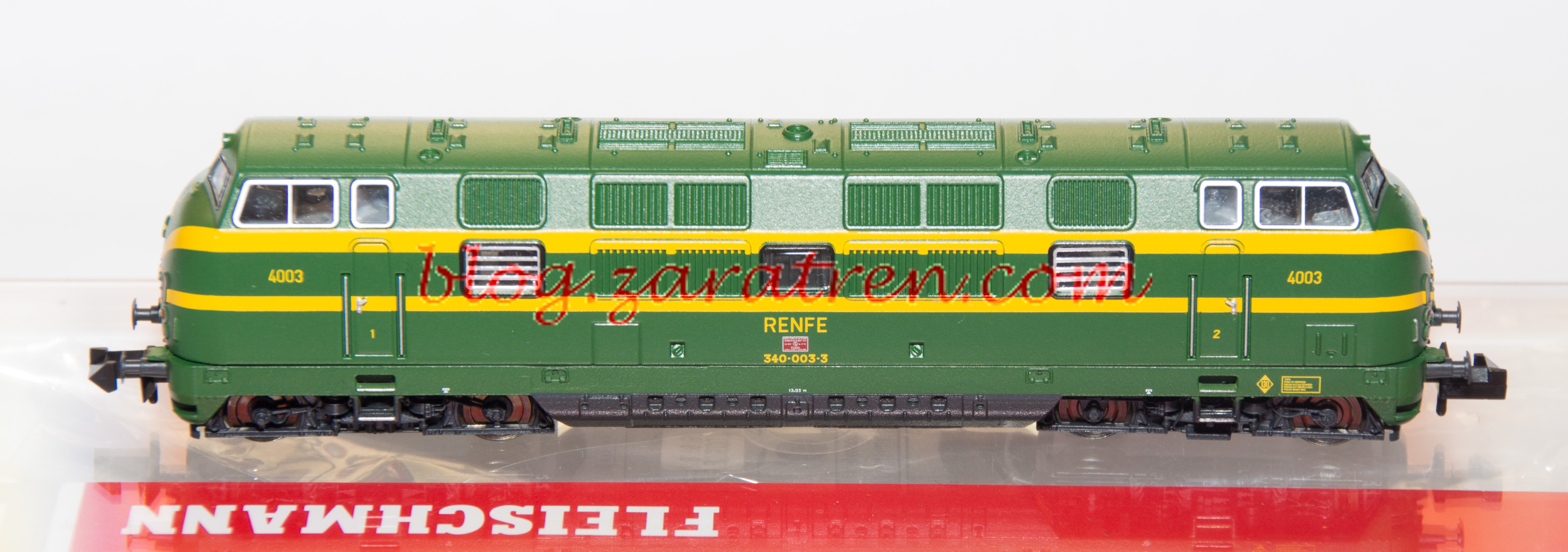 Fleischmann – Fotografías de la Locomotora diésel de la serie D 340, RENFE, Ref: 725007, Escala N
