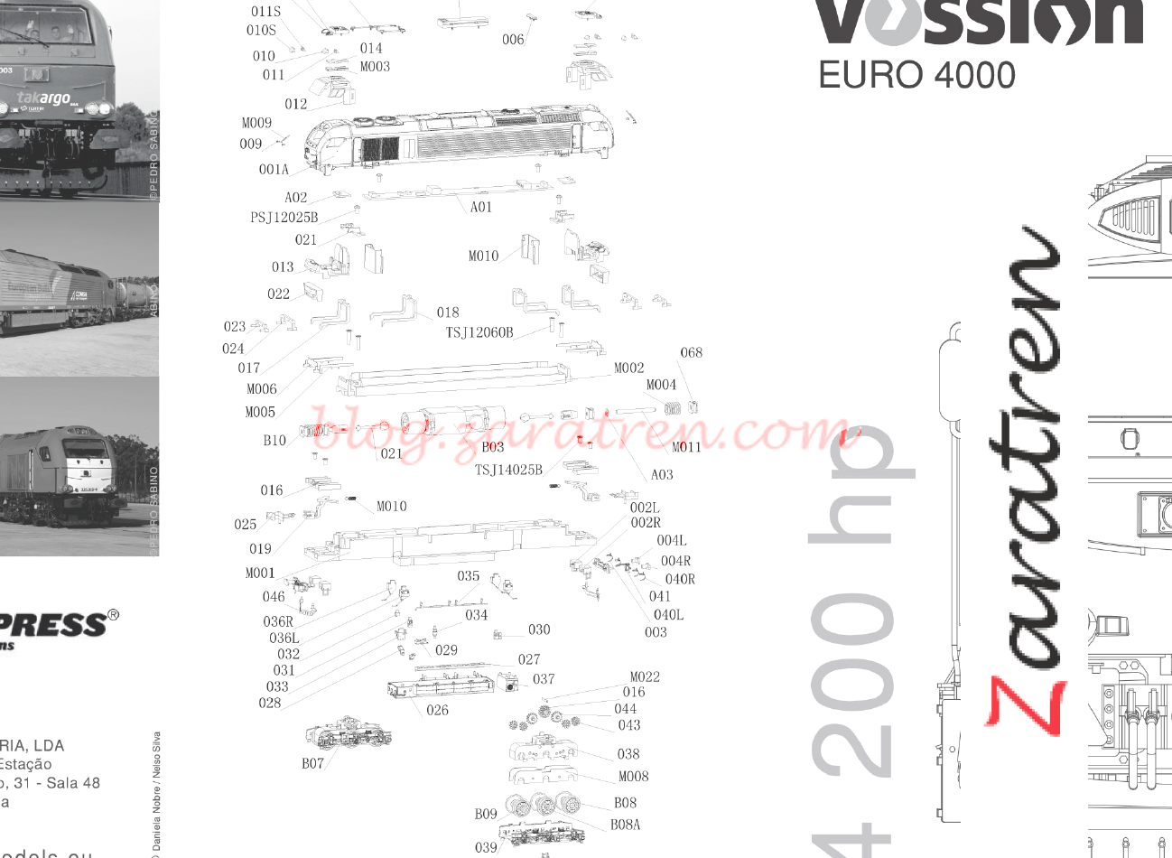 Sudexpress – Vossloh Euro 4000 N Escala 1:160 – Manual de instrucciones