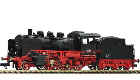 Fleischmann - Locomotora de vapor BR 24 004, ( Color Negro ), Época III, Analógica / Digital , Con conector NEM 651, luces blancas según sentido de marcha, Ref: 414201.