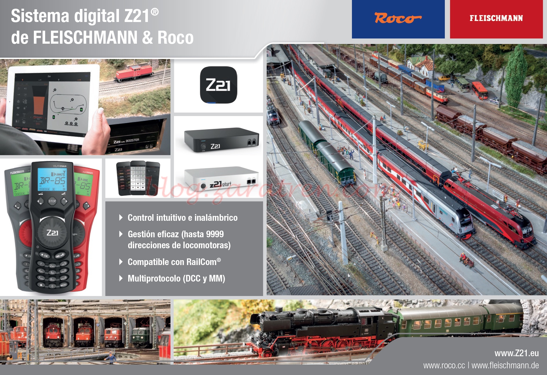 Roco / Fleischmann – Nuevos folletos publicitarios del sistema Z21 en castellano.