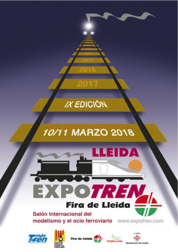 Exposiciones - Expotren 2018, Feria de Lerida, 10 y 11 de marzo de 2018, zaratren allí estará.