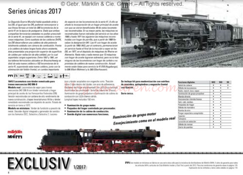 Trix - Locomotora de Vapor BR042 096-8, DB, Digital con sonido, época IV, Escala N, Ref: 16412