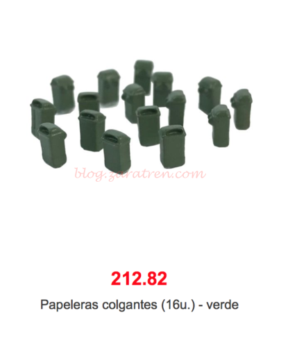 Novedades Abril 2018 - Papeleras colgantes , Escala N, Ref : 212.81, 212.82, 212.83