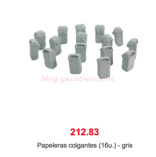 Novedades Abril 2018 - Papeleras colgantes , Escala N, Ref : 212.81, 212.82, 212.83