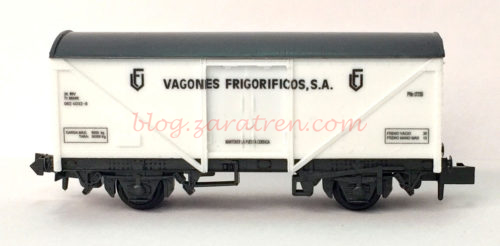Peco - NRP908B - Vagón cerrado Vagones Frigoríficos S.A. blanco (nueva matrícula) - Zaratren.com