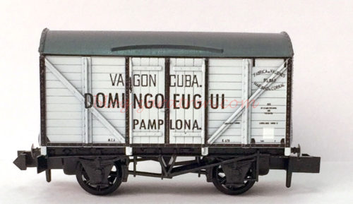 Peco - NRP946 - Vagón cerrado Domingo Eugui Pamplona, blanco - Zaratren.com