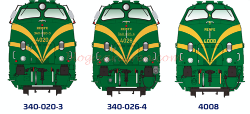 Mabar - Nueva locomotora diésel 4000 (340), Escala H0.: REF 81580/A/D/S, REF 81581/A/D/S, REF 81582/A/D/S