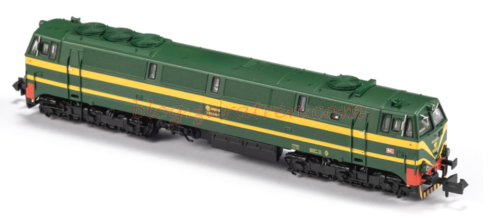 N13302 Locomotora 333 diésel Renfe, versión original galleta logo renfe - verde/amarilla  Matricula: 333.046.1