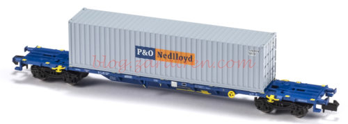 N33407 Plataforma portacontenedores Sgnss / MMC3E Continental Rail. Época VI Sgnss 38 71 455 2 028-5 - 40' P&O Nedlloyd
