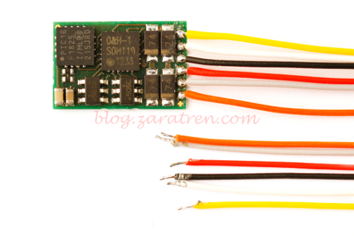D&H – Decodificador DH10C-3, SX1, SX2 y DCC, de cables, muy fino.