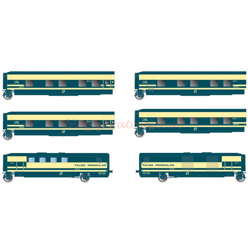 Electrotren – Trenhotel Talgo, RENFE, Set de 6 Coches, Escala H0, Ref: E3350.