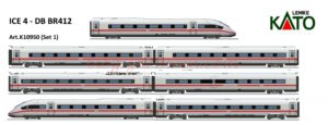 Kato/Lemke - Tren de Alta Velocidad ICE 4, DB AG, 7 coches, Escala N, Ref: 10950.