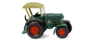 Wiking - Tractor Lanz Bulldog 8506, Verde y con capota, Escala N, Ref: 095138.