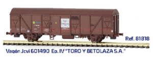 Mabar - Vagón RENFE, Toro y betolaza S.A, Jcvi601490, Escala H0, Ref: 81818.
