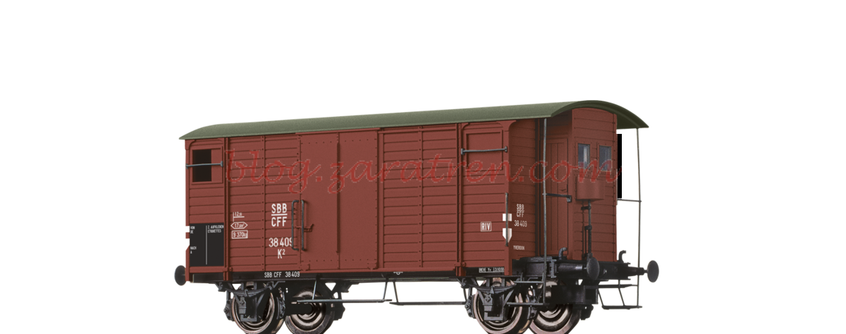 Brawa – Vagón cubierto K2, SBB, Epoca III, Escala N, Ref: 67851.