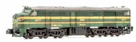 Arnold – Locomotora Diesel 316-017-3, RENFE, Color verde, Analogica, ENVEJECIDA, Epoca IV, Ref: HN2410W.