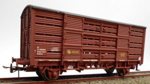 Ktrain- Jaula de transporte de ganado, Color Rojo Oxido, Epoca IV, H0, Ref: 0705-G.