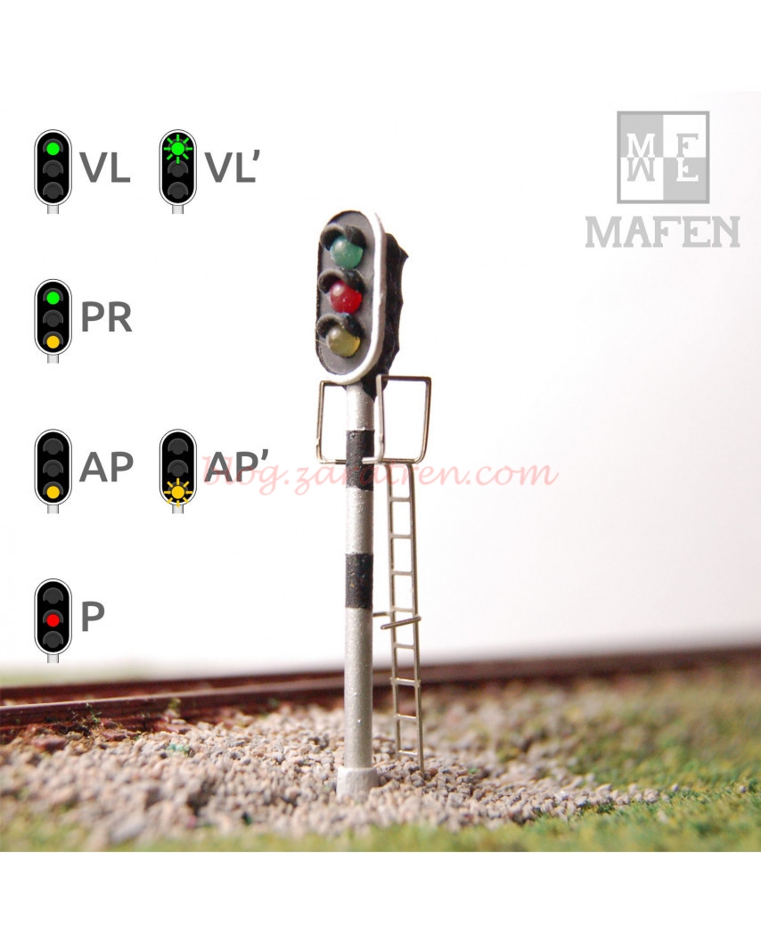 Mafen – Semáforo de 3 aspectos, Ref: 4131.01, Escala N.
