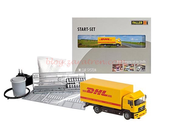 Faller – Set de iniciación Car System de Faller con camión DHL, Ref: 161607.