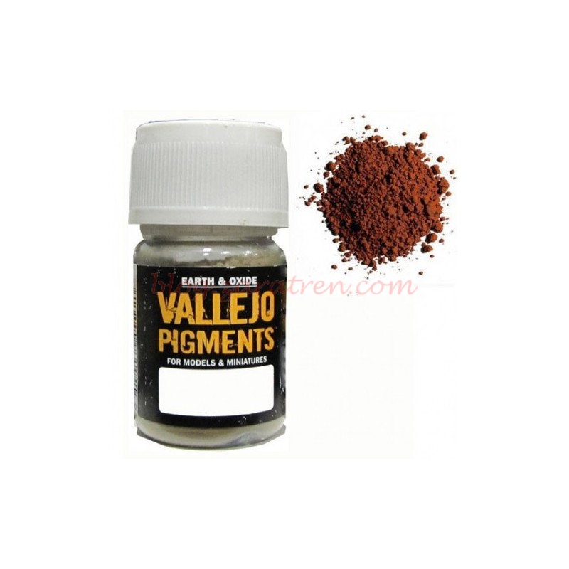 Vallejo – Pigmento Ocre Rojo Oscuro. Bote 30 ml. Ref: 73.107.