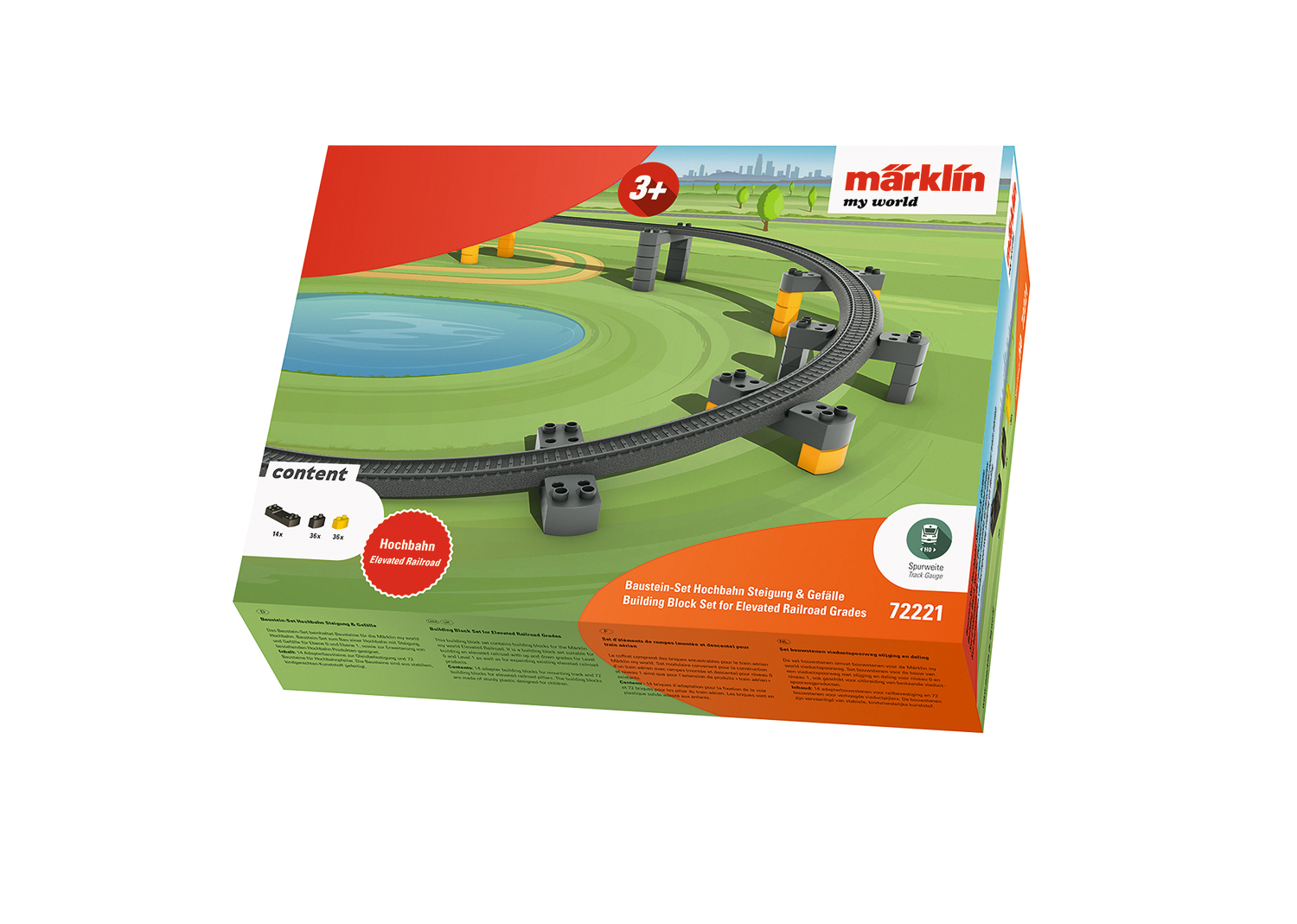 Marklin – Conjunto de 86 piezas de bloques de construcción, marklin my world, Escala H0, Ref: 72221.