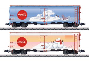 Marklin - Set de dos vagones de Mercancias Coca Cola, Escala H0, Ref: 45687.