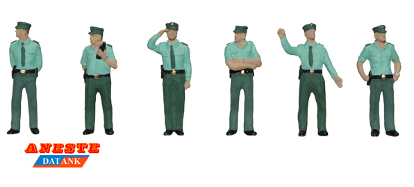 Aneste – Guardia civil de verano parados, 6 figuras. Ref: 4093.