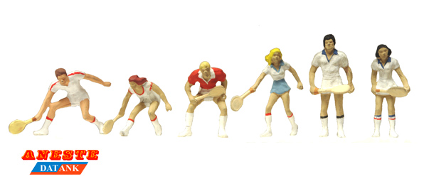 Aneste – Jugadores de Tenis, 6 Figuras, Escala H0, Ref: 4112.