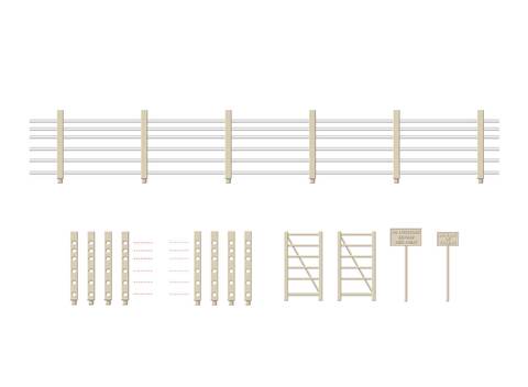 Ratio – Postes, Puertas y Vallas. Escala H0. Ref: 419.