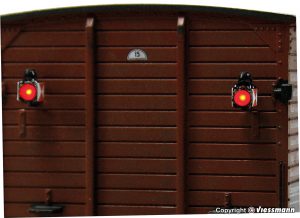 Viessmann - Conj. luces de cola decorativas y funcional para Vagones, Ref: 5069.