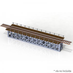 Parvus - Puente metalico viga Linville 28 metros, Epoca II, Escala N, Ref: N0602