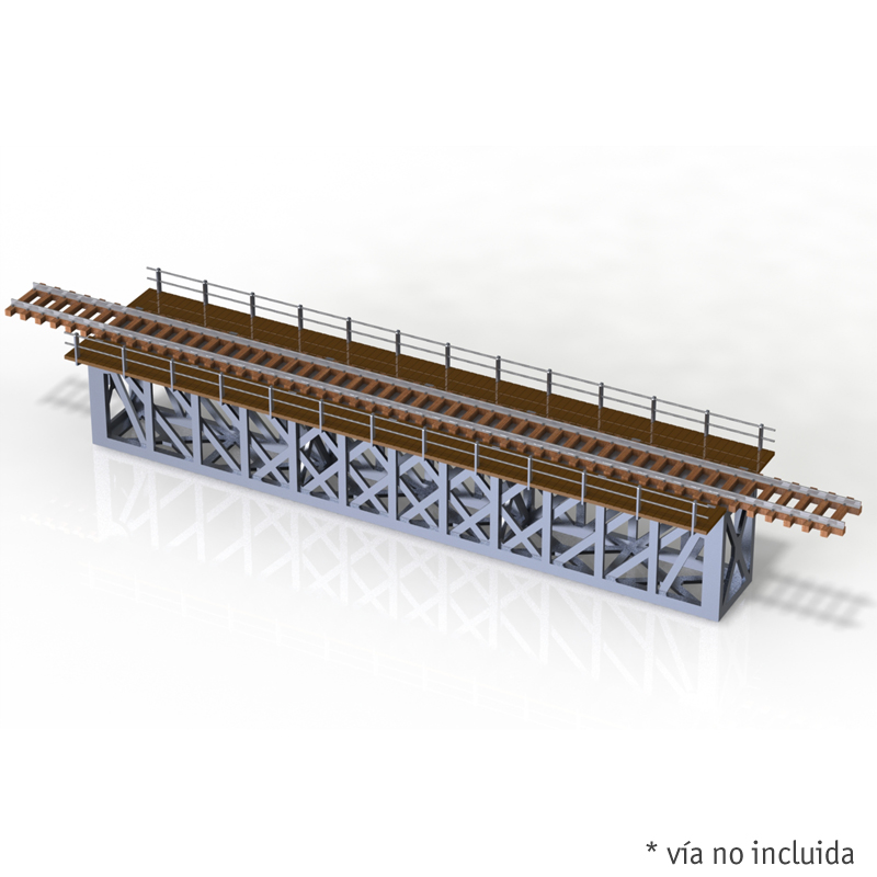 Parvus – Puente metalico viga Linville 28 metros, Epoca II, Escala N, Ref: N0602