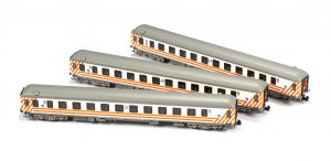 Mftrain - Set de tres coches de viajeros 16200 RENFE Regionales Largo Recorrido, Escala N, Ref: N71006.