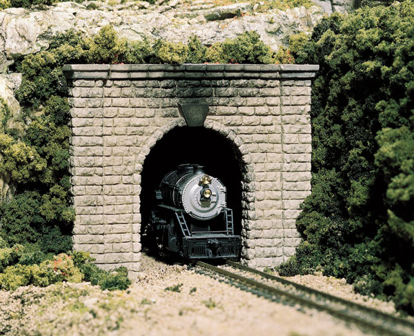 Woodland Scenic – Conjunto de dos bocas de tunel de Piedra Tallada via unica, Escala N, Ref: C1153.
