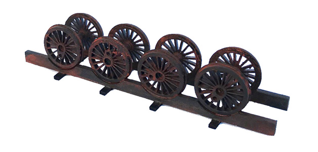 Mabar – Carga de ejes de locomotora sobre estructura de madera, Escala H0. Ref: 87015.