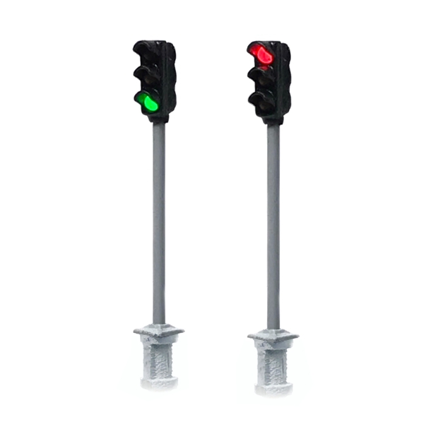 Mafen – Semáforos para vehículos de calle, 2 unidades, Serie Fine Scale, Escala H0, Ref: 883001.