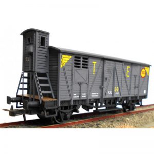 K*Train - Vagón cerrado con garita elevada J-301775, Gris " TE ", Escala H0, Ref: 0706-I